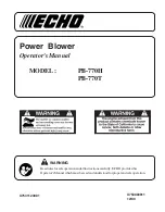 Предварительный просмотр 1 страницы Echo PB-770H Operator'S Manual