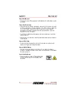 Предварительный просмотр 12 страницы Echo PB-7910T Operator'S Manual