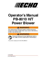 Echo PB-8010 H Operator'S Manual preview
