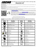 Предварительный просмотр 1 страницы Echo PB-9010 H Quick Start Manual