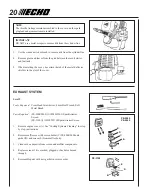 Предварительный просмотр 20 страницы Echo PE-2000 Type 1/1E Operator'S Manual