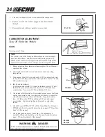 Предварительный просмотр 24 страницы Echo PE-2000 Type 1 Operator'S Manual