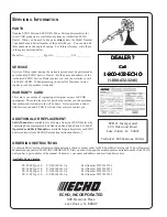 Предварительный просмотр 30 страницы Echo PE-2000 Type 1 Operator'S Manual