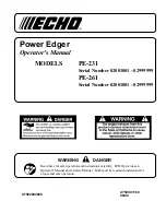 Preview for 1 page of Echo PE-231 Operator'S Manual