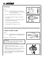 Предварительный просмотр 18 страницы Echo PE-261 Operator'S Manual