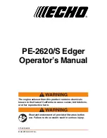 Предварительный просмотр 1 страницы Echo PE-2620 Operator'S Manual