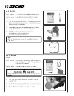 Предварительный просмотр 16 страницы Echo PE-310 Operator'S Manual