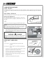 Предварительный просмотр 20 страницы Echo PE-311 Operator'S Manual