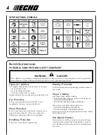 Предварительный просмотр 4 страницы Echo Power blower Operator'S Manual