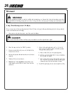 Preview for 26 page of Echo Power Edger PE-265 Operator'S Manual