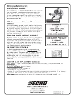 Preview for 32 page of Echo Power Edger Operator'S Manual