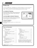 Preview for 2 page of Echo POWER PRUNER 99944200530 Operator'S Manual