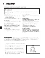 Preview for 4 page of Echo POWER PRUNER 99944200530 Operator'S Manual