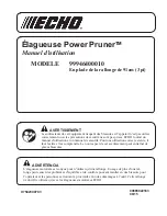 Preview for 5 page of Echo Power Pruner 99946400010 Operator'S Manual