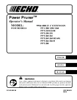 Echo Power Pruner PP-1200 Operator'S Manual preview