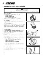 Предварительный просмотр 6 страницы Echo POWER PRUNER PPF-2100 TYPE 1/1E Operator'S Manual