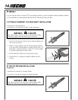 Preview for 14 page of Echo POWER PRUNER PPF-2100 TYPE 1/1E Operator'S Manual