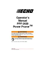 Предварительный просмотр 1 страницы Echo Power Pruner PPF-2620 Operator'S Manual