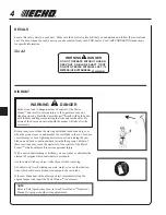 Preview for 4 page of Echo Power Pruner PPFD-2400 Operator'S Manual