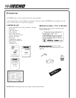 Предварительный просмотр 10 страницы Echo Power Pruner PPSR-2122 Operator'S Manual