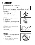 Предварительный просмотр 6 страницы Echo Power Pruner PPT-2100 1 Operator'S Manual