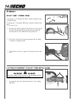 Preview for 14 page of Echo Power Pruner PPT-2100 1 Operator'S Manual