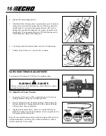 Предварительный просмотр 16 страницы Echo Power Pruner PPT-2100 1 Operator'S Manual