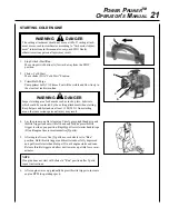 Preview for 21 page of Echo Power Pruner PPT-2100 1 Operator'S Manual