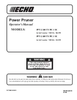 Предварительный просмотр 1 страницы Echo Power Pruner PPT-2100 Operator'S Manual