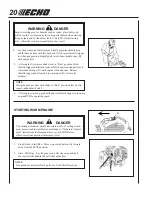 Preview for 20 page of Echo Power Pruner PPT-2100 Operator'S Manual