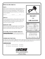 Preview for 32 page of Echo Power Pruner PPT-2100 Operator'S Manual