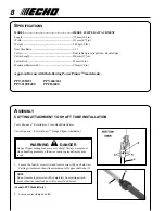 Предварительный просмотр 8 страницы Echo Power Pruner PPT-230/231 Operator'S Manual