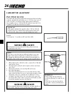 Предварительный просмотр 24 страницы Echo Power Pruner PPT-2400 Operator'S Manual