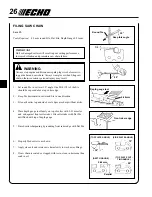 Предварительный просмотр 26 страницы Echo Power Pruner PPT-2400 Operator'S Manual