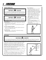 Preview for 6 page of Echo Power Pruner PPT-260 Operator'S Manual