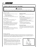 Preview for 4 page of Echo POWER PRUNER PPT-265 Operator'S Manual