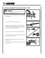 Предварительный просмотр 12 страницы Echo Power Pruner PPT-265ES Operator'S Manual