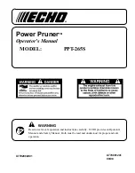 Echo Power Pruner PPT-265S Operator'S Manual предпросмотр