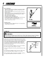 Preview for 6 page of Echo Power Pruner PPT-265S Operator'S Manual