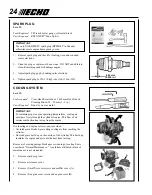 Предварительный просмотр 24 страницы Echo Power Pruner PPT-280 Operator'S Manual