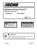 Echo Power Pruner PPT-300ES Operator'S Manual preview