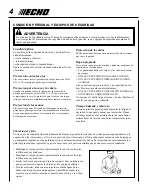 Preview for 4 page of Echo Power Pruner PPT-300ES Operator'S Manual