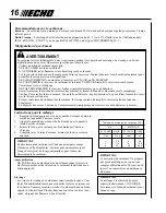 Preview for 88 page of Echo Power Pruner PPT-300ES Operator'S Manual