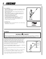 Предварительный просмотр 6 страницы Echo PPF-210 Operator'S Manual