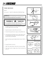 Предварительный просмотр 24 страницы Echo PPF-210 Operator'S Manual