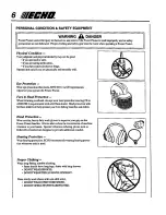 Предварительный просмотр 6 страницы Echo PPF-2100 Type 1 Operator'S Manual