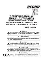 Предварительный просмотр 1 страницы Echo PPF-236ES Operator'S Manual