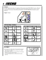 Preview for 4 page of Echo PPFD-2400 TYPE 1/1E Operator'S Manual