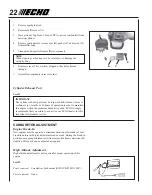 Предварительный просмотр 22 страницы Echo PPT-260 - 01-05 Operator'S Manual