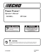 Preview for 1 page of Echo PPT-260 - 02-07 1 Operator'S Manual